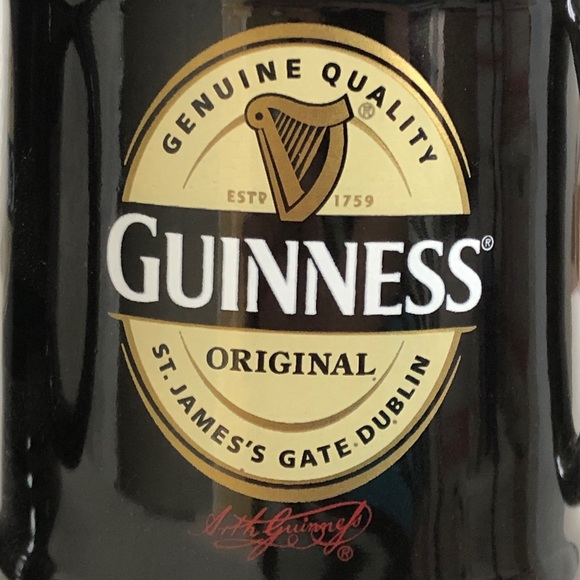 Guinness Black Ceramic Beer Steins 2 Matching - Picture 9 of 9